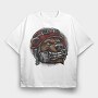 Bear Biker Roar, Tricou Oversize Barbati (Unisex)
