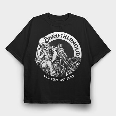 Biker Brotherhood, Tricou Oversize Barbati (Unisex)