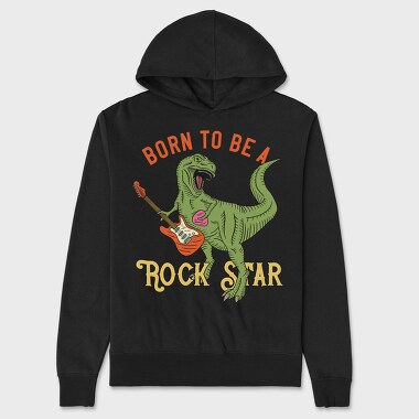 Born To Rock Star, Hanorac Oversize Barbati (Unisex)