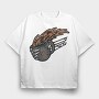 Burning Coffee Cup, Tricou Oversize Barbati (Unisex)
