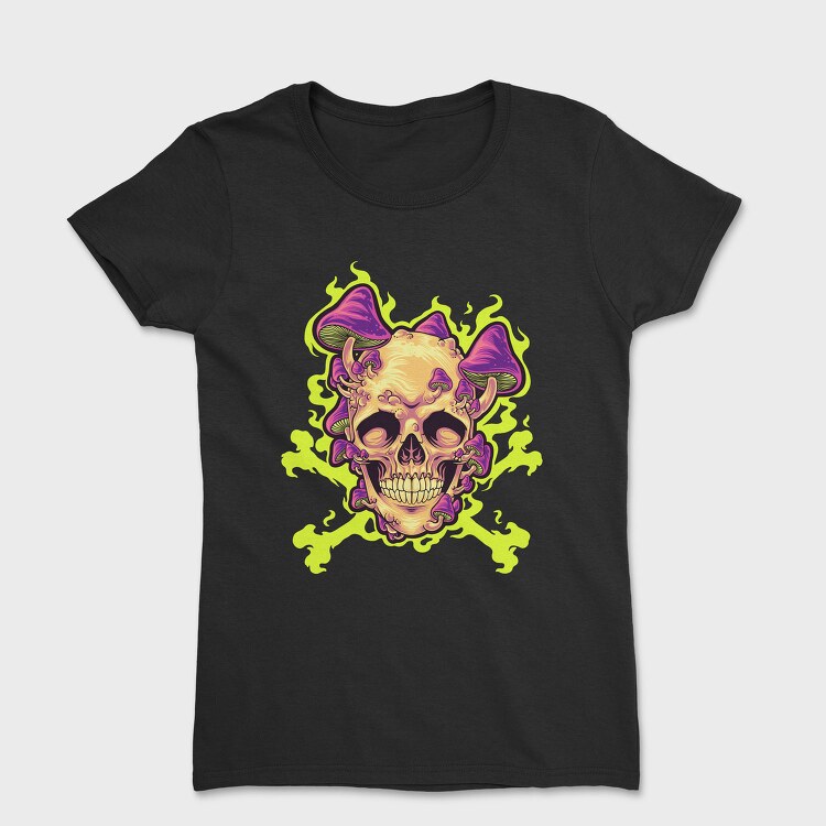 Psychedelic Skull Fungi, Tricou Femei