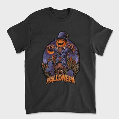 Pumpkin Scarecrow Halloween, Tricou Barbati (Unisex)