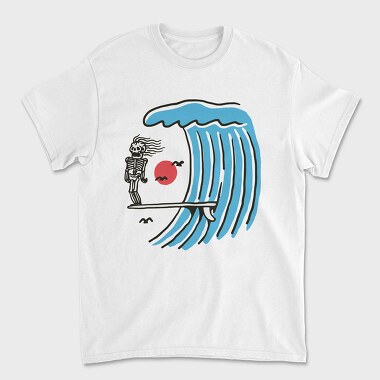 Skeleton Wave Ride, Tricou Barbati (Unisex)