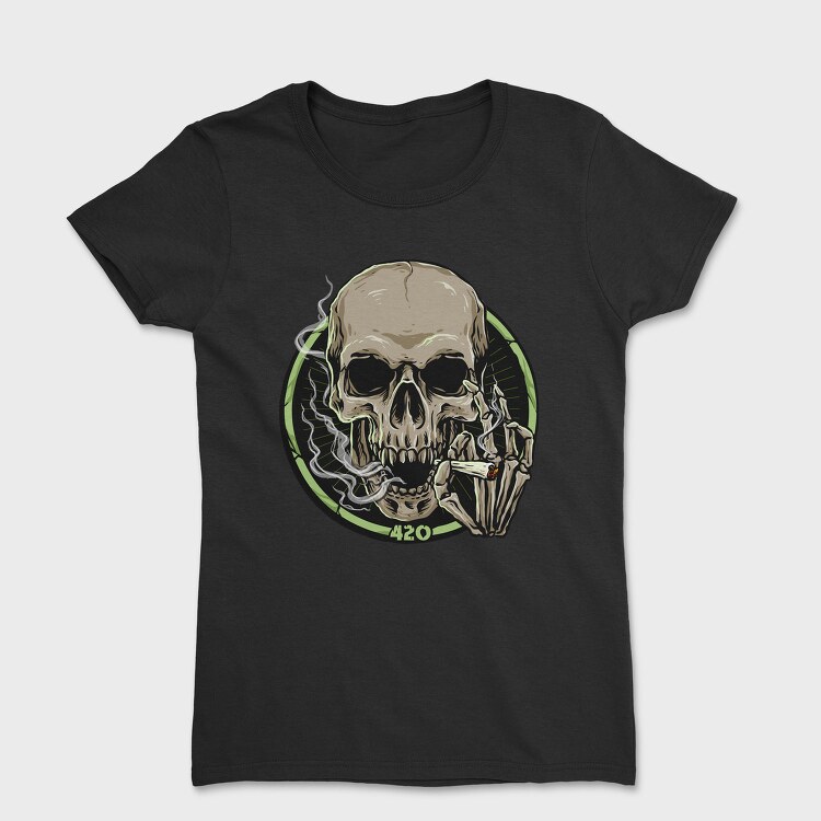 Skull 420 Smoke, Tricou Femei