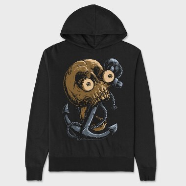 Skull Anchor, Hanorac Oversize Barbati (Unisex)