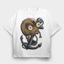 Skull Anchor, Tricou Oversize Barbati (Unisex)