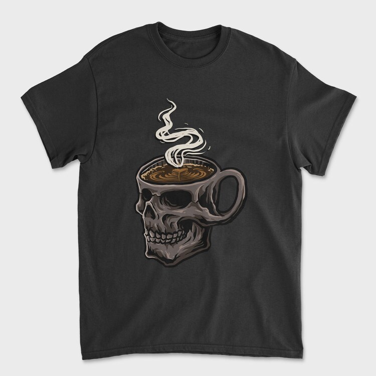 Skull Coffee Steamer, Tricou Barbati (Unisex)