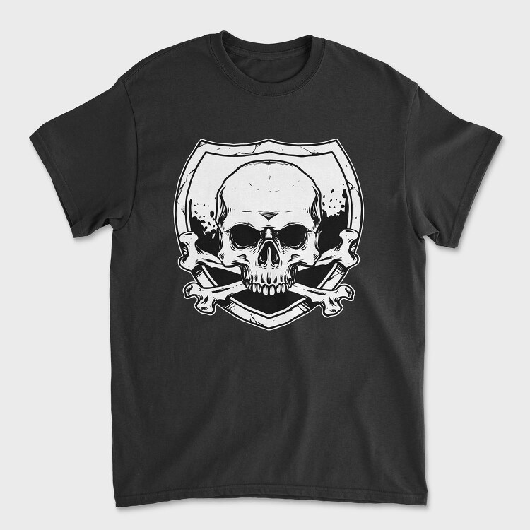 Skull Crossbones Shield, Tricou Barbati (Unisex)