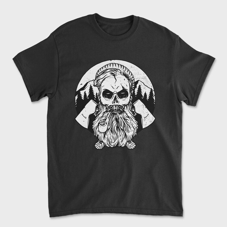 Skull Mountain Pipe, Tricou Barbati (Unisex)