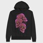 Skull Neon Scream, Hanorac Oversize Barbati (Unisex)