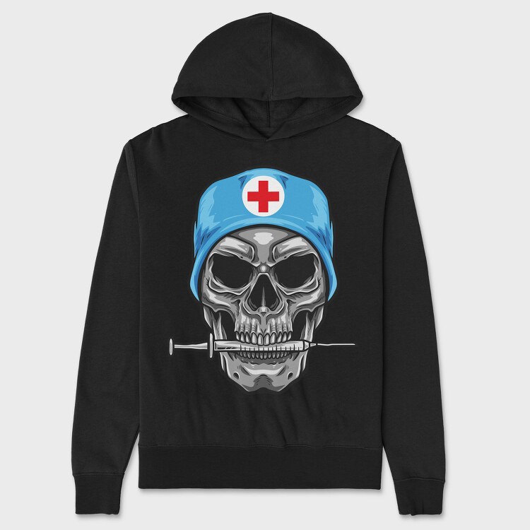 Skull Nurse Syringe, Hanorac Oversize Barbati (Unisex)