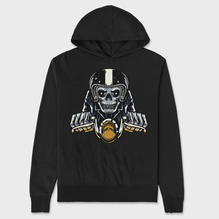 Skull Rider, Hanorac Oversize Barbati (Unisex)