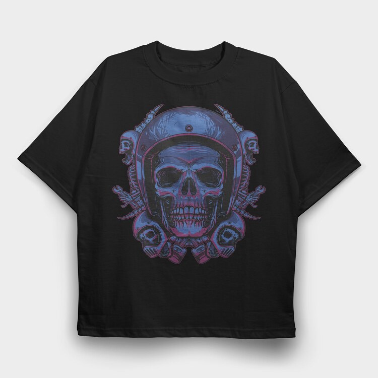 Skullmechhelmet, Tricou Oversize Barbati (Unisex)