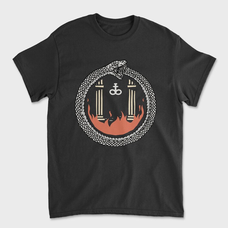 Snake Fire Symbol, Tricou Barbati (Unisex)