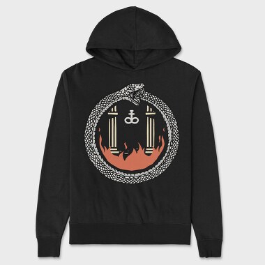 Snake Fire Symbol, Hanorac Oversize Barbati (Unisex)
