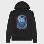 Space Cat Astronaut, Hanorac Oversize Barbati (Unisex)