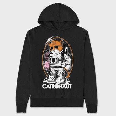 Space Cat Explorer, Hanorac Oversize Barbati (Unisex)