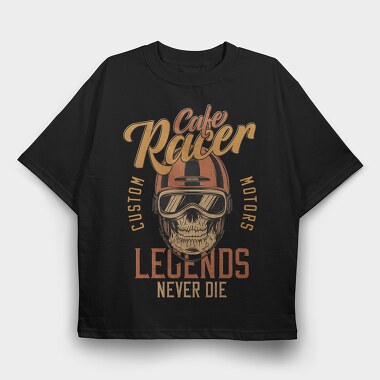 Caferacer Legends, Tricou Oversize Barbati (Unisex)