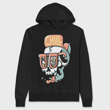 Chill Skull Vibes, Hanorac Oversize Barbati (Unisex)