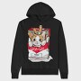 Cigarette Cat Warning, Hanorac Oversize Barbati (Unisex)