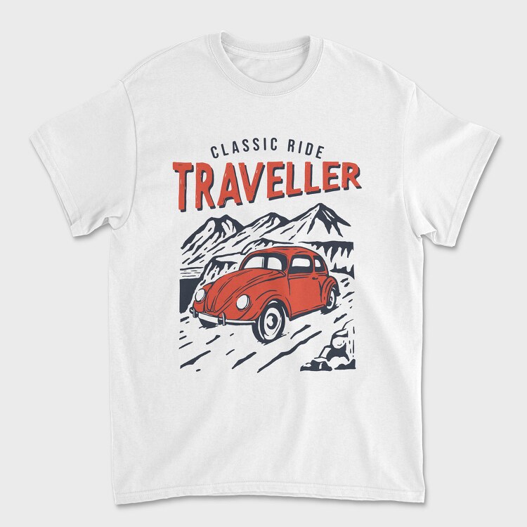 Classic Ride Traveller, Tricou Barbati (Unisex)