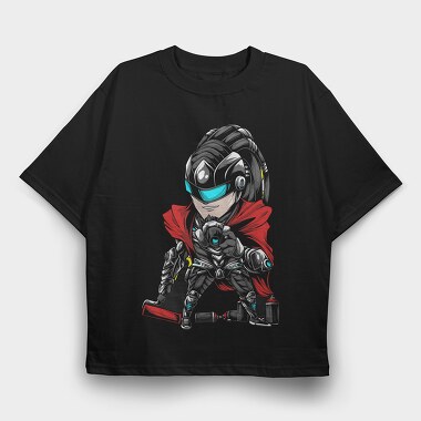 Cyberpunk Hero, Tricou Oversize Barbati (Unisex)