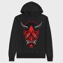 Demon Mask Red, Hanorac Oversize Barbati (Unisex)