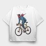 Devils Ride, Tricou Oversize Barbati (Unisex)