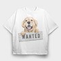 Dog Wanted Sign, Tricou Oversize Barbati (Unisex)