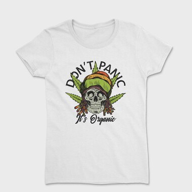 Dont Panic Weed Skull, Tricou Femei