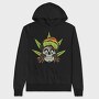 Dont Panic Weed Skull, Hanorac Oversize Barbati (Unisex)