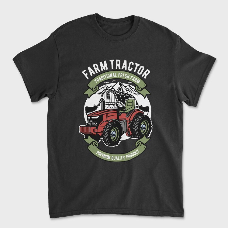 Farm Fresh Tractor, Tricou Barbati (Unisex)
