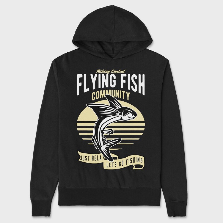Fishing Contest Fish, Hanorac Oversize Barbati (Unisex)