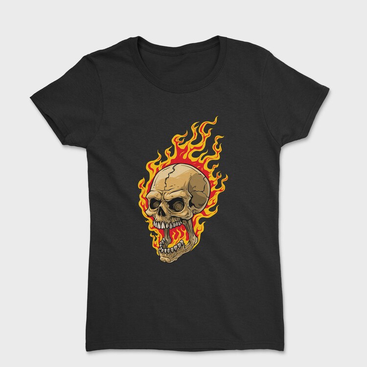 Flaming Skull, Tricou Femei