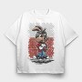 Gangster Bunny, Tricou Oversize Barbati (Unisex)