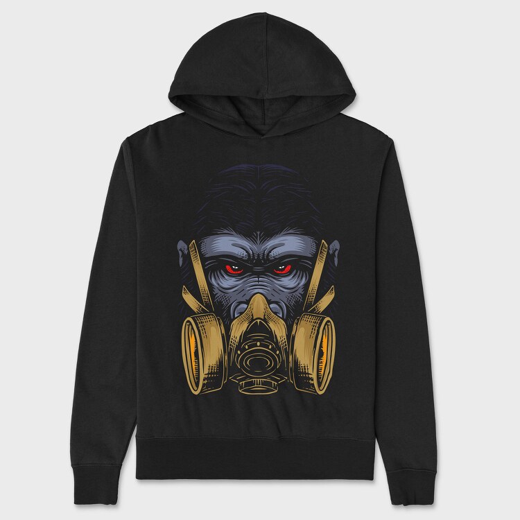 Gas Mask Gorilla, Hanorac Oversize Barbati (Unisex)
