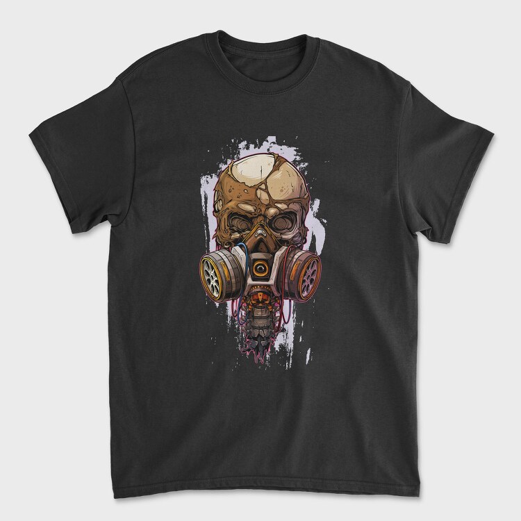 Gas Mask Skull, Tricou Barbati (Unisex)