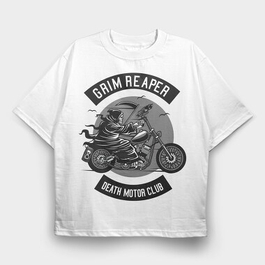 Grim Reaper Club, Tricou Oversize Barbati (Unisex)
