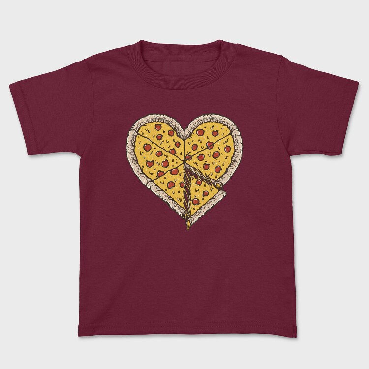 Heart Pizza Slice, Tricou Copii