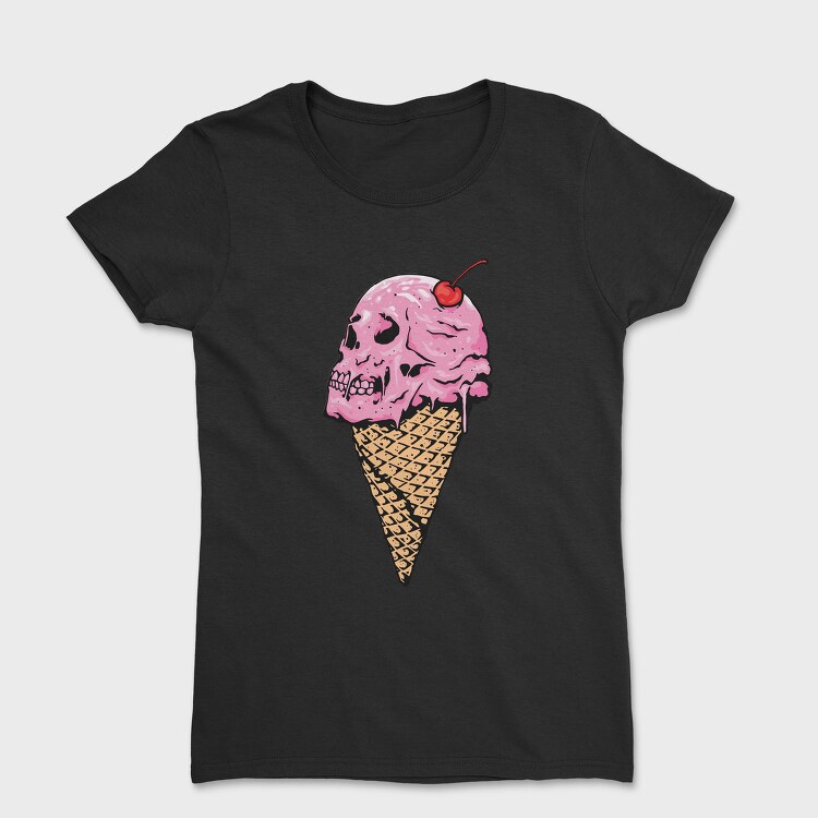 Icecream Skull Cherry, Tricou Femei