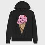 Icecream Skull Cherry, Hanorac Oversize Barbati (Unisex)