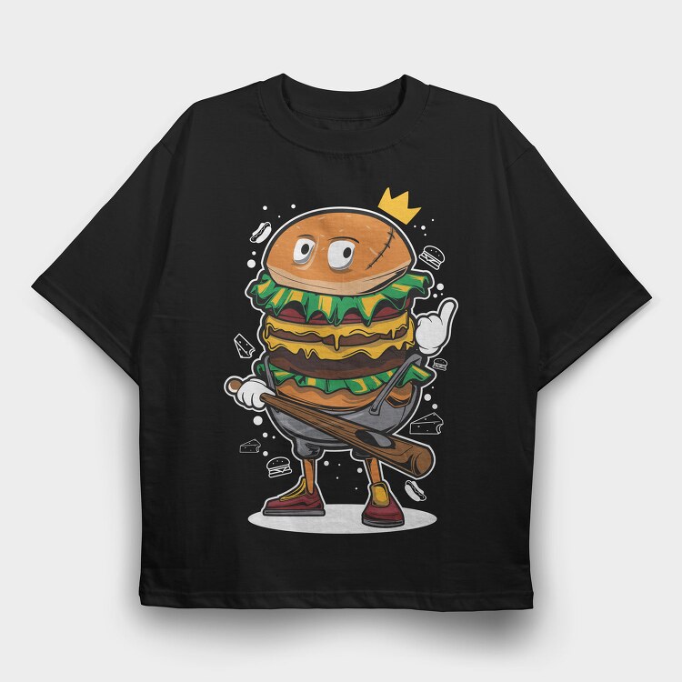 King Burger, Tricou Oversize Barbati (Unisex)