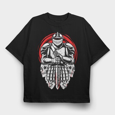 Knight Skull Armor, Tricou Oversize Barbati (Unisex)