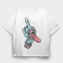 Middle Finger Tongue, Tricou Oversize Barbati (Unisex)