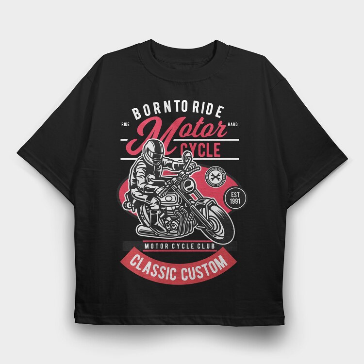 Motorcycle Club Classic, Tricou Oversize Barbati (Unisex)