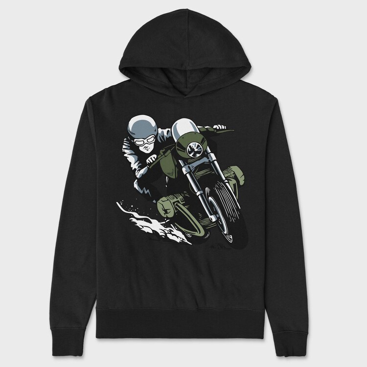 Motorcycle Rider, Hanorac Oversize Barbati (Unisex)