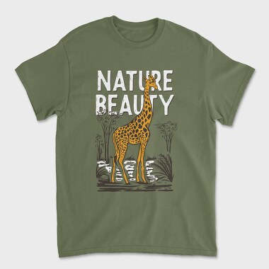 Nature Beauty Giraffe, Tricou Barbati (Unisex)