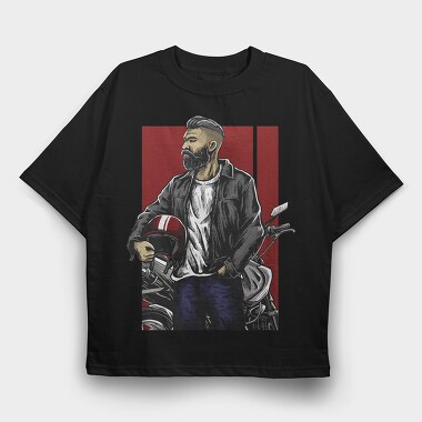 Punisher Rider, Tricou Oversize Barbati (Unisex)