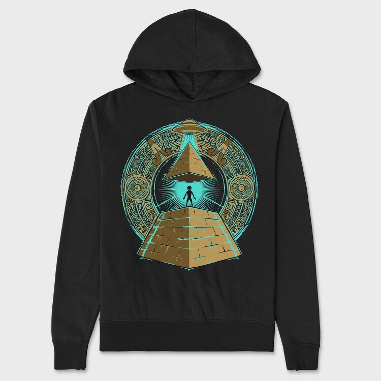 Pyramid Alien Portal, Hanorac Oversize Barbati (Unisex)