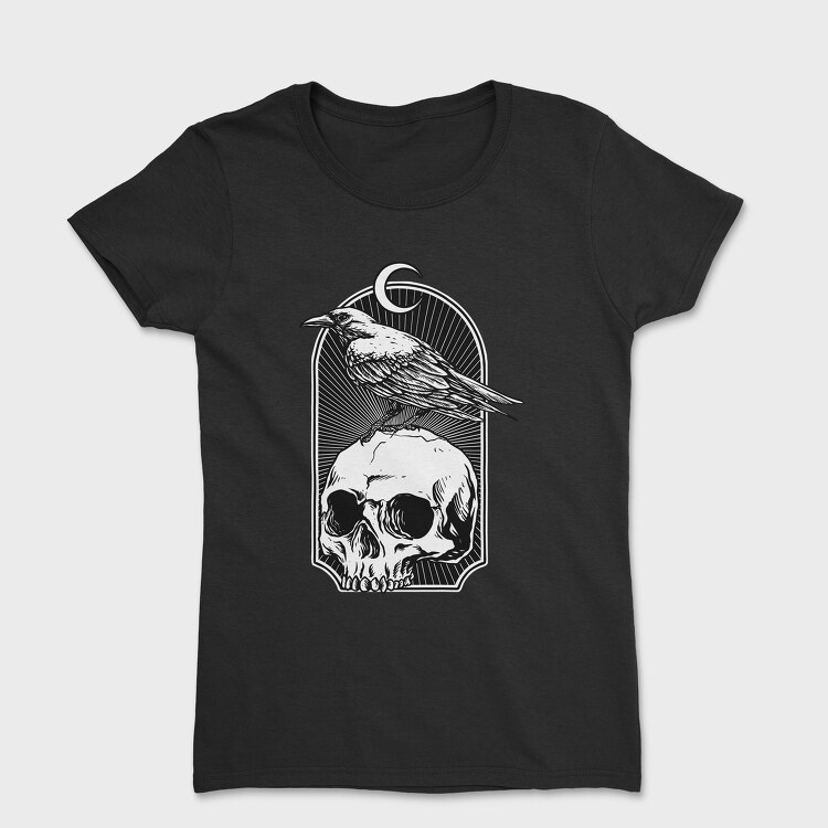 Raven Moon Skull, Tricou Femei
